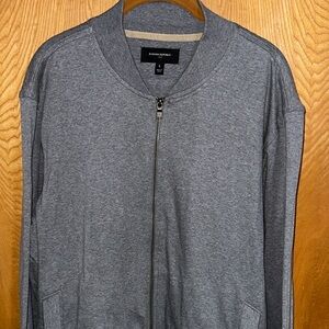 Banana Republic Gray Zip Up Sweater